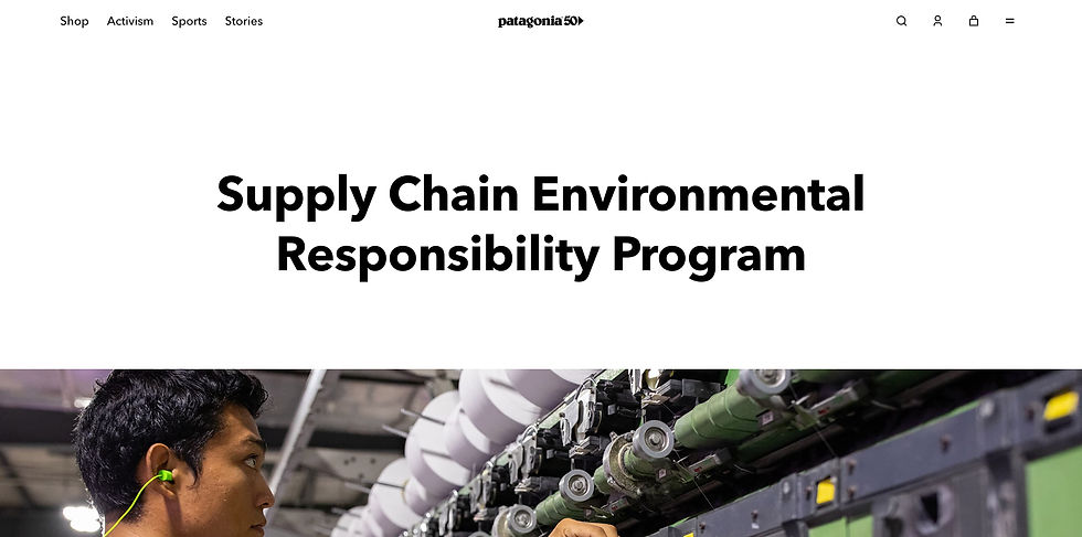 PATAGONIA SUPPLY CHAIN TRANSPARENCY