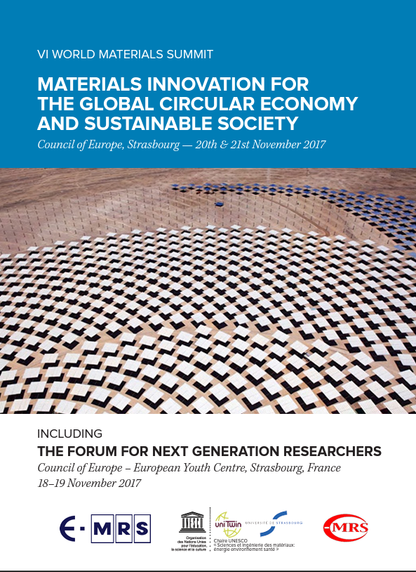 Materials Innovation for the Global Circular Economy and Sustainable Society