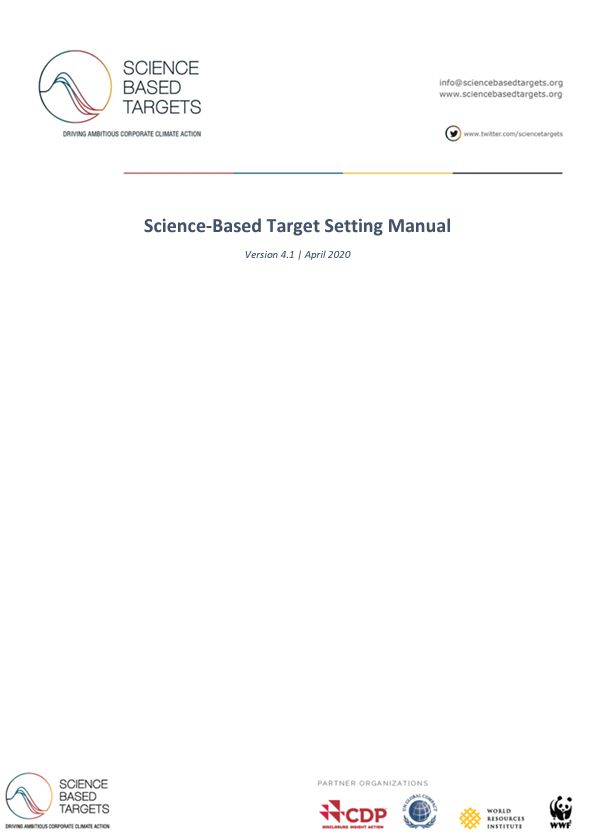 Science-Based Target Setting Manual